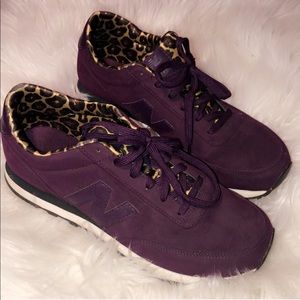 ✨Purple New Balance Sneakers with Leopard Print✨